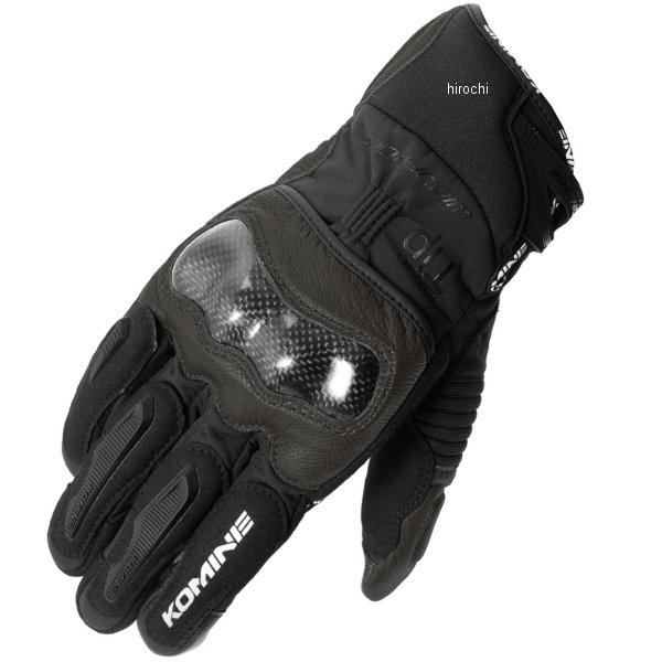 コミネ KOMINE 秋冬モデル カーボンプロテクトウインドプルーフグローブ ブラウン 2XLサイズ 4582611194447 WO店の通販は