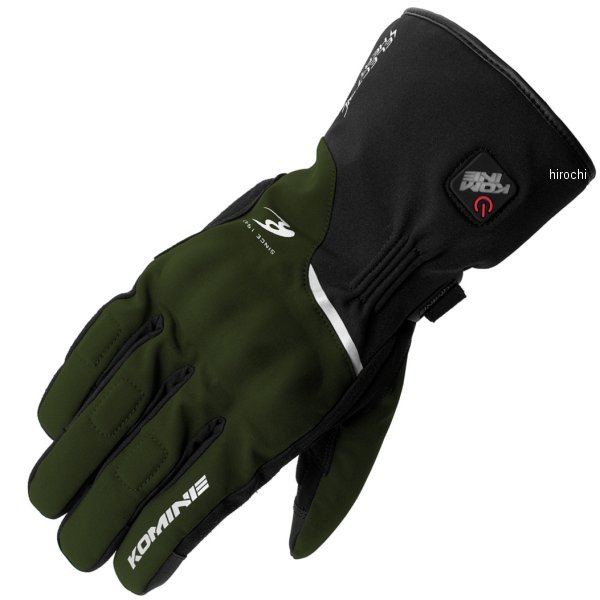 コミネ KOMINE 秋冬モデル プロテクトエレクトリックヒートグローブ オリーブ XLサイズ 4582611196687 WO店の通販は