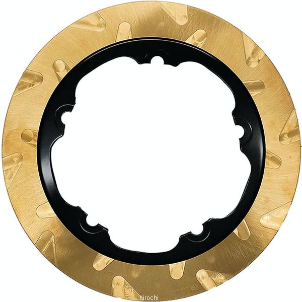 リンドールブレーキ LyndallBrakes フローティングローター SMOOTH S/BWHEEL 11.8インチ 5mm厚 ゴールド/黒 フロント 1203-1122 WO店