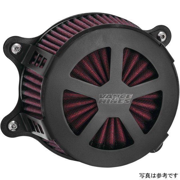 バンス＆ハインズ VO2 ラディアント5 エアインテーク 91年-22年 ハーレー XL883R 黒 VH5179-TR WO店
