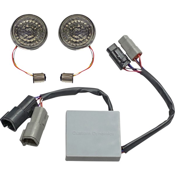 カスタム ダイナミクス CUSTOM DYNAMICS ブレットリアウインカーコントローラー 16年-17年 ハーレー FLSS スモーク 2020-2123 WO店の通販は