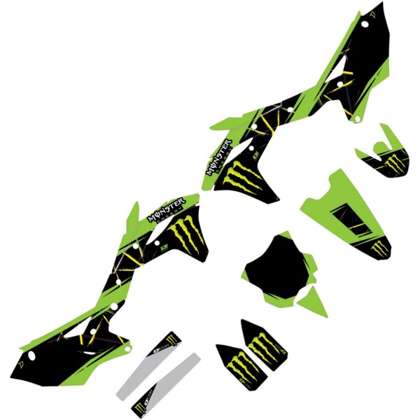 D'COR VISUALS モンスターエナジーグラフィックキット 17年-20年 KXF 250 緑/黒/白 4302-6752 WO店