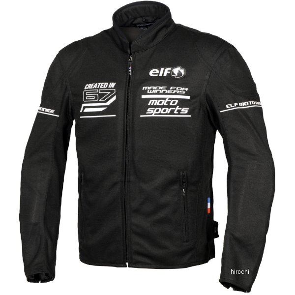 エルフ elf 2023年春夏モデル フレッドメッシュジャケット 黒/白 Lサイズ 4562446542729 WO店