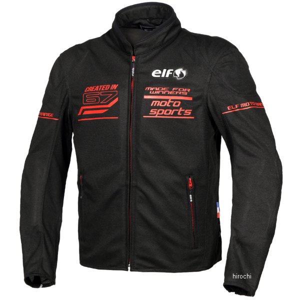 エルフ elf 2023年春夏モデル フレッドメッシュジャケット 黒/赤 3Lサイズ 4562446542811 WO店