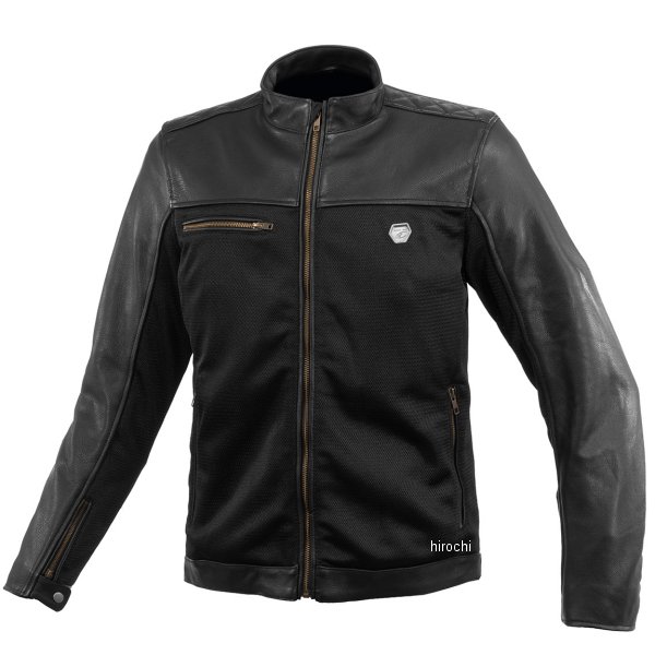 コミネ KOMINE 春夏モデル ハーフレザーメッシュジャケット 黒 Lサイズ 4582611209318 WO店