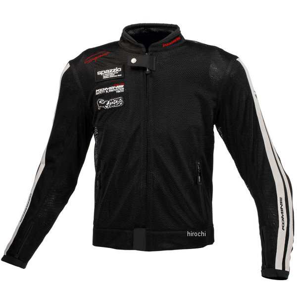 KOMINE バイクジャケット XL ブラック/レッド パット付き KOMINEメッシュジャケット XLサイズ 黒/赤(コミネ公式】JK-168