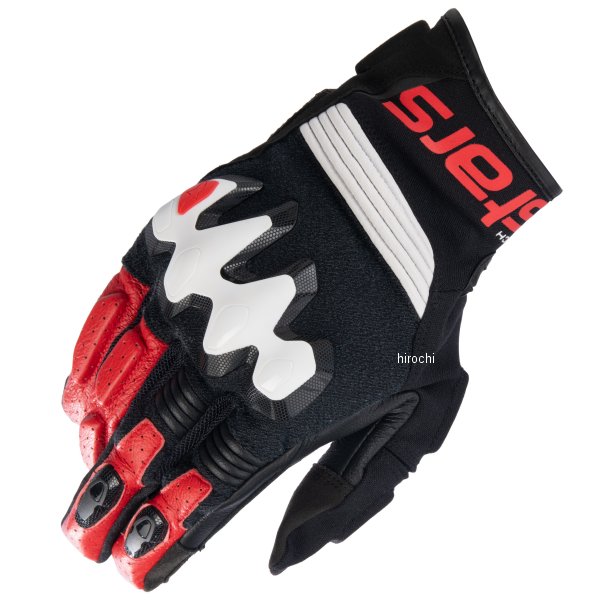 アルパインスターズ 春夏モデル HALO レザーグローブ 黒/白/ブライトレッド XLサイズ 8059347124209 WO店