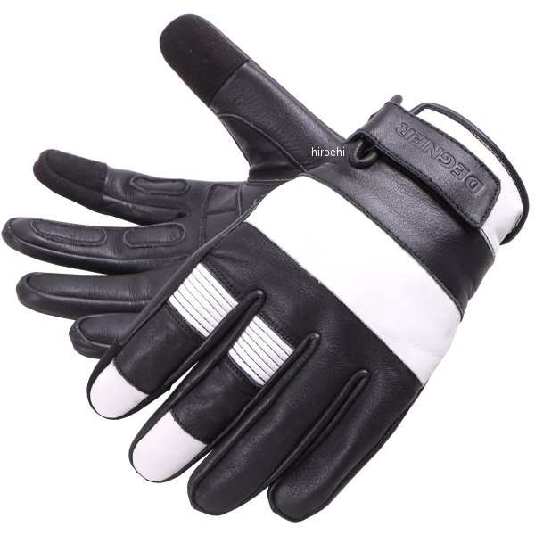 デグナー DEGNER レザーショートグローブ 黒/白 XLサイズ TG-73 WO店の通販は