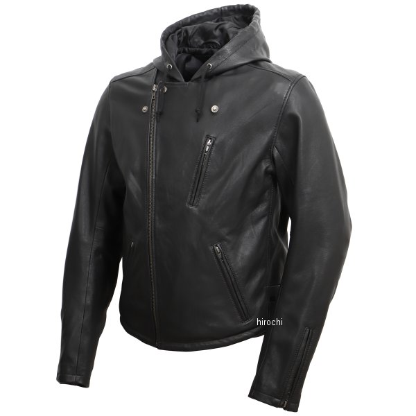 デグナー DEGNER フード付レザーダブルジャケット 黒 XLサイズ WO店