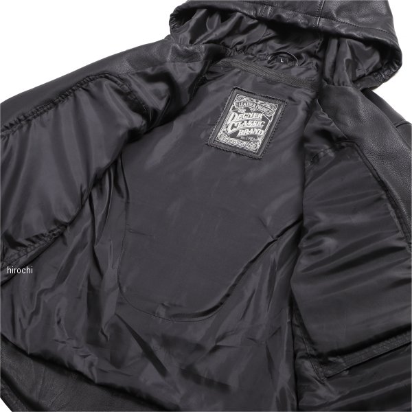 デグナー DEGNER フード付レザーダブルジャケット 黒 XLサイズ WO店