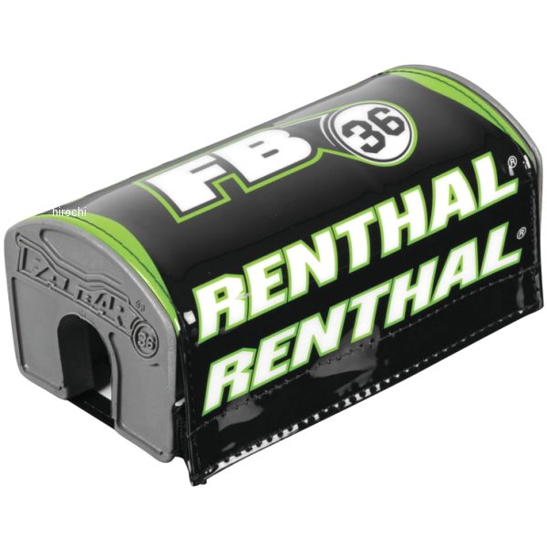 レンサル RENTHAL ファットバー36 ハンドルバー 黒/緑/白 800166-TR WO店