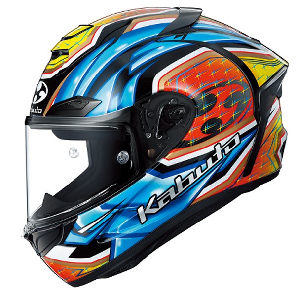 オージーケーカブト OGK KABUTO フルフェイスヘルメット F-17 グランツ ブルーイエロー L サイズ 4966094610784 WO店