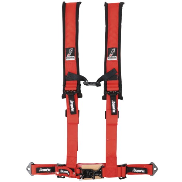 ドラゴンファイアー DragonFire ハーネス Hスタイル 4ポイント 2インチバックル 赤 521272-TR WO店の通販は