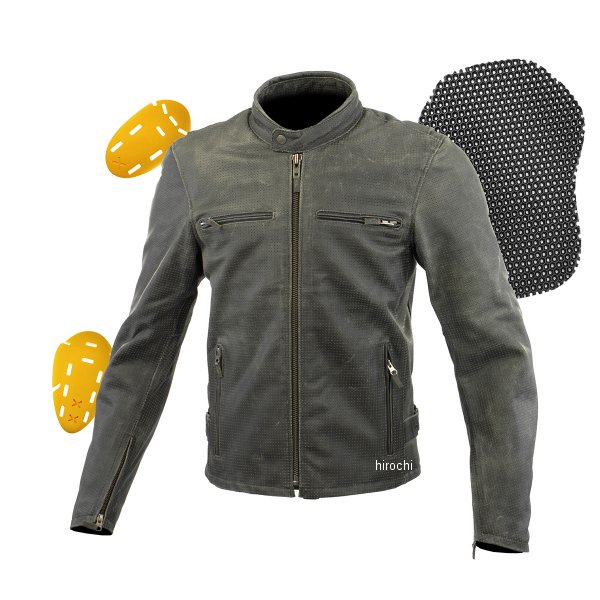 コミネ KOMINE 春夏モデル ベンティッドシングルライダースレザージャケット 黒 2XLサイズ 4573325789517 WO店