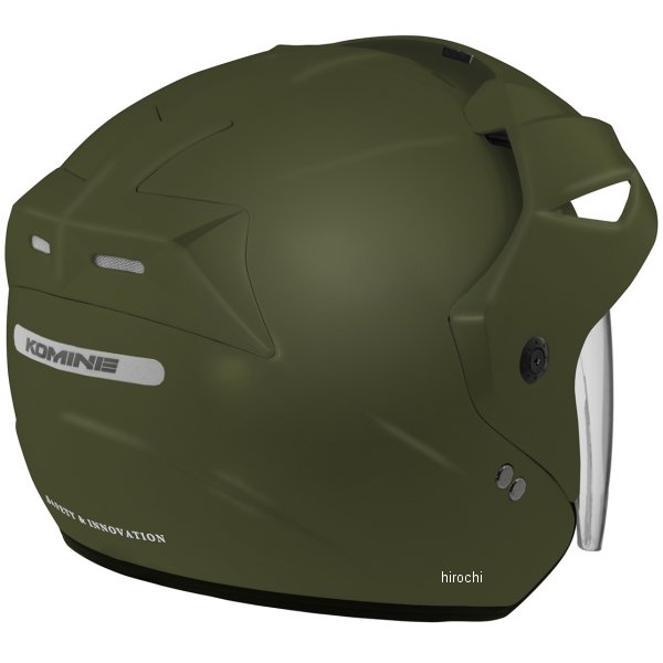 KOMINE フルフェイスヘルメット Lサイズ オリーブグリーン HK-1651 コミネ KOMINE ジェットヘルメット エーラ2 オリーブ Lサイズ