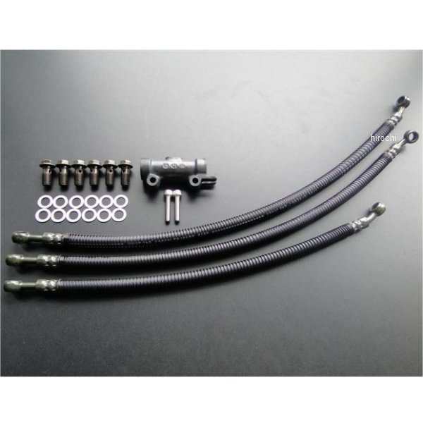 BRC ブレーキホース黒フルセット(10点) シングルディスク用 ジョイント付き 上側ホース全長510mm Z400FX 8936-BRC WO店の通販は