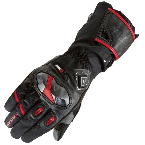 RST654 RSタイチ 2024年秋冬モデル e-HEAT アームド グローブ 黒/赤 Sサイズ 4997035080045 WO店