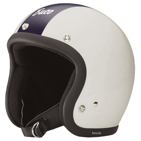 ブコ BUCO ジェットヘルメット ベビーブコ ストライプ アイボリー/ブラックライン MLサイズ 0107BBCS01024 WO店