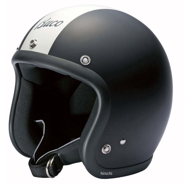 ブコ BUCO ジェットヘルメット ベビーブコ ストライプ マットブラック/マットアイボリーライン MLサイズ 0107BBCS02M014 WO店