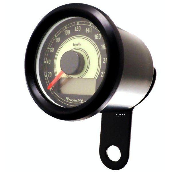 NEO FACTORY ネオファクトリー 48mm レトロフェイス アジャスタブルスピードメーター 黒 031293 WO店の通販は