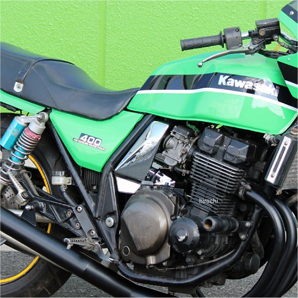 ZRX400 アルフィン 黒/ブラックZR400E サイドカバー 全フィン