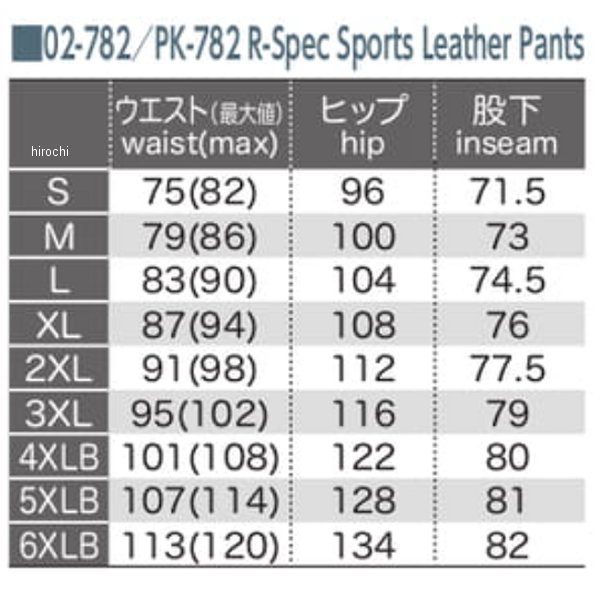 コミネ KOMINE 春夏モデル Rスペック スポーツレザーパンツ 黒 4XLBサイズ 4582611228630 WO店_5