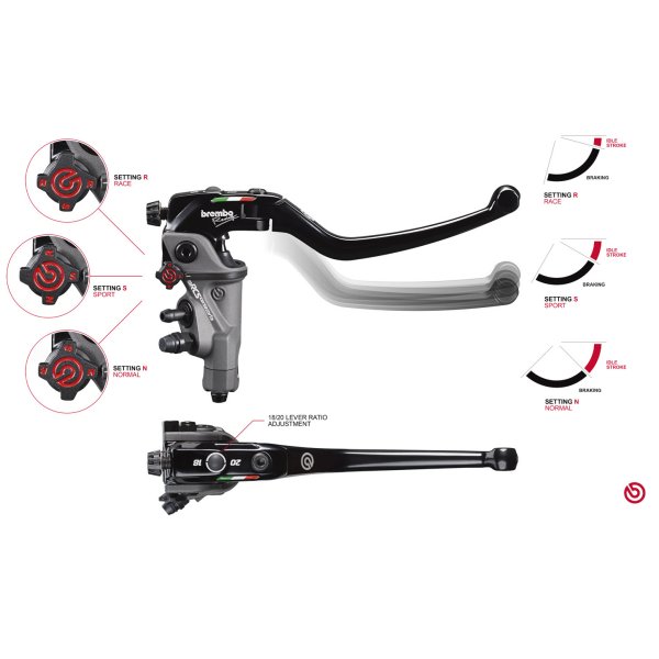 ブレンボ brembo RCS コルサコルタ ラジアル ブレーキマスターシリンダー φ17 レバーレシオ 18/20mm スタンダードレバー 110.C740.40 WO店_1