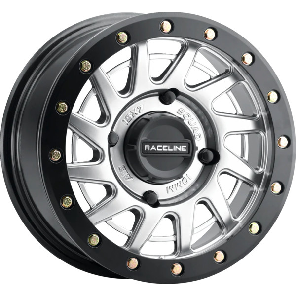 Raceline Wheels Squad Beadlock ホイール 15x7 - 4/156 - 5+2 (+10 mm) 黒/シルバー 0230-1419 WO店