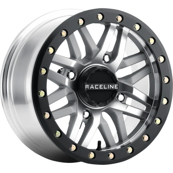 Raceline Wheels Ryno Beadlock ホイール 14x7 - 4/156 - 5+2 (+10 mm) 黒/シルバー 0230-1473 WO店