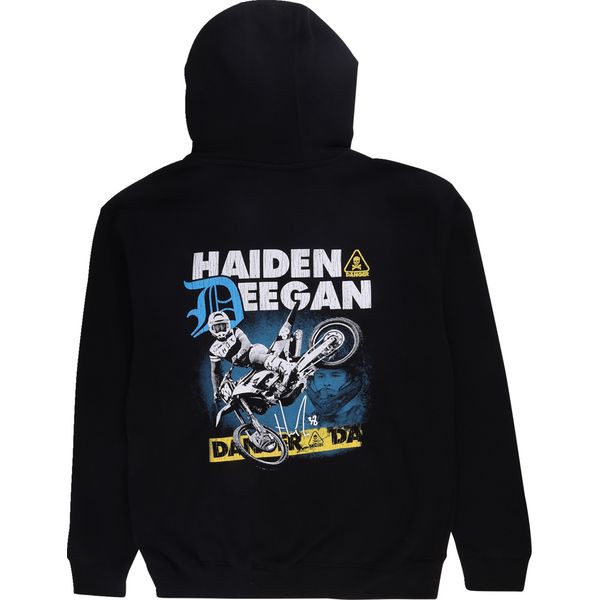 ディーガンアパレル Deegan Apparel Caution フーディ— L 黒 3050-6811 WO店