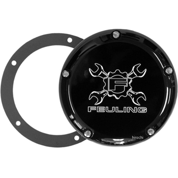 FEULING フューリング ギアクロスロゴ ダービーカバーラージ5穴 ブラック 9163 WO店の通販は