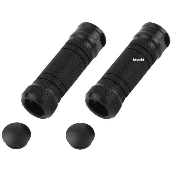 ポッシュ POSH アルミマシンドステップバー ローレット ストレート M8貫通穴 黒 906010-06 WO店の通販は