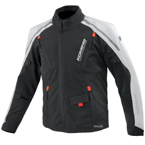 コミネ KOMINE 2024年秋冬モデル プロテクトソフトシェルジャケット ソリアーノ ライトグレー/黒 4XLサイズ JK-627 WO店 14,476円