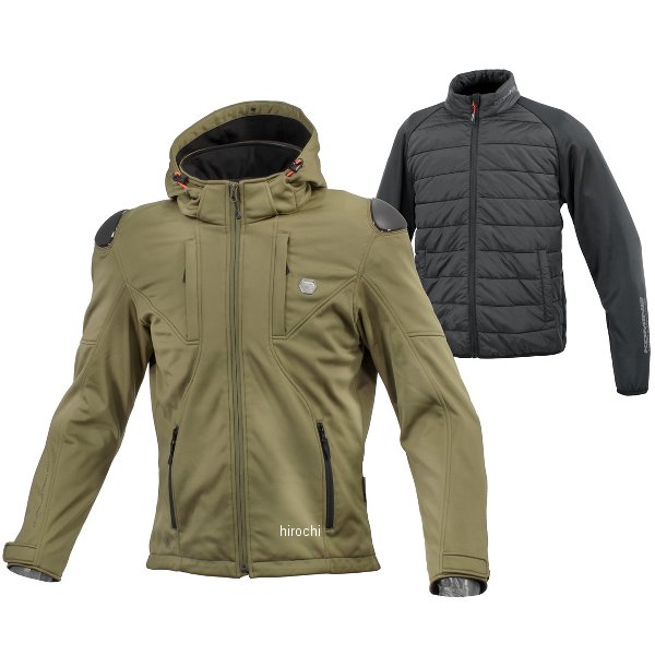 コミネ KOMINE 2024年秋冬モデル ハイプロテクトソフトシェルシステムパーカセット オリーブ 2XLサイズ JK-6235 WO店の通販は 24,675円