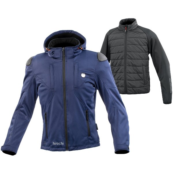 コミネ KOMINE 2024年秋冬モデル ハイプロテクトソフトシェルシステムパーカセット ネイビー 3XLサイズ JK-6235 WO店の通販は
