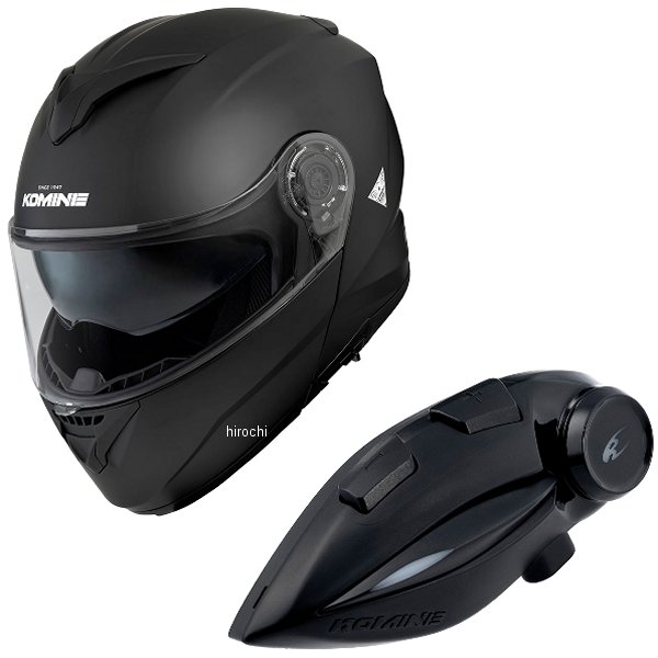 HK-171+i コミネ KOMINE フルフェイスヘルメット&amp;モーターサイクルインターカム マットブラック XLサイズ HK-171 + i WO店