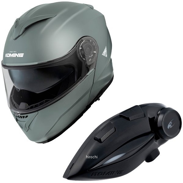 HK-171+i コミネ KOMINE フルフェイスヘルメット&モーターサイクルインターカム バサルトグレー Lサイズ HK-171 + i WO店