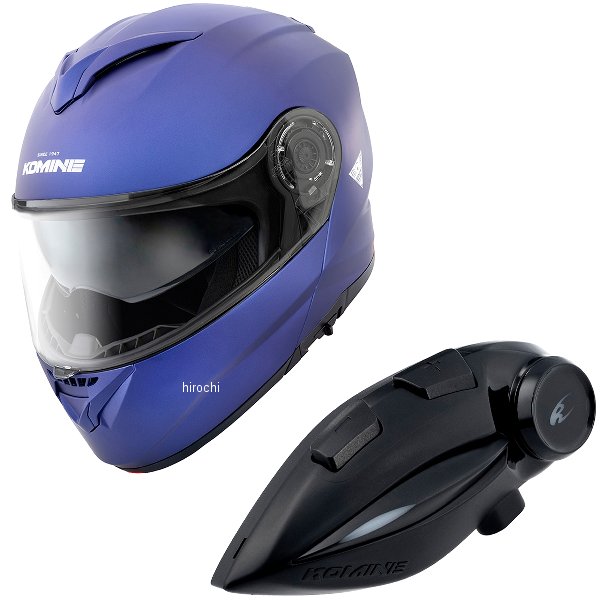 HK-171+i コミネ KOMINE フルフェイスヘルメット&amp;モーターサイクルインターカム マットメタルブルー XLサイズ HK-171 + i WO店
