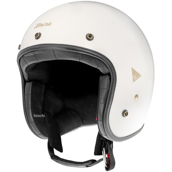 コミネ KOMINE ヘリテージレザージェットヘルメット オフホワイト L
