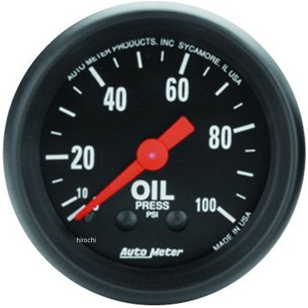 オートメーター Autometer Z-Series 52mm 0-100 PSI メカニカル 油圧計 ATM2604 WO店