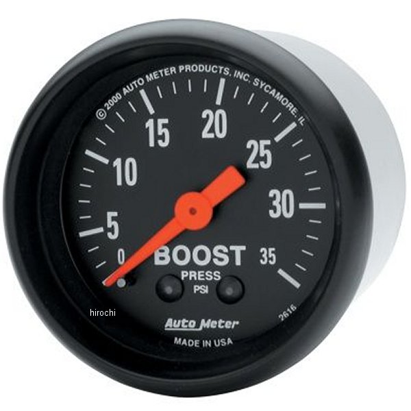 オートメーター Autometer Z-Series 52mm 0-35 PSI メカニカル ブーストゲージ atm2616 WO店の通販は