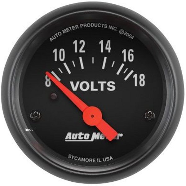 オートメーター Autometer Z-Series 52mm 8-18V 電圧計 ATM2645 WO店