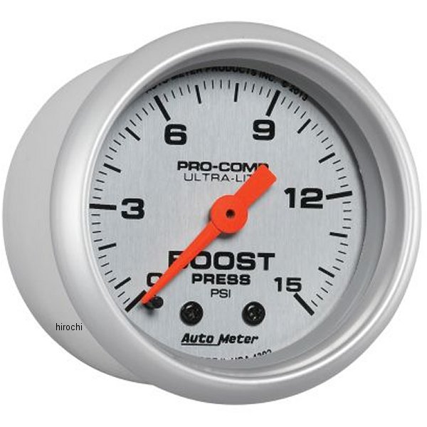 オートメーター Autometer Ultra-Lite 52mm ブーストゲージ 0-15 PSI atm4302 WO店