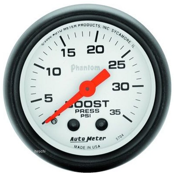 オートメーター Autometer Phantom 52mm 35 PSI メカニカル ブーストゲージ ATM5704 WO店