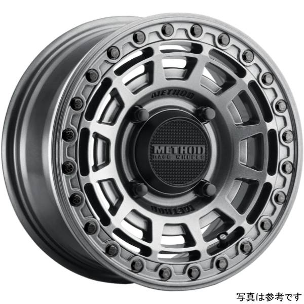 Method ホイール MR415 UTV Beadlock 15x7 +38mmオフセット 5x4.5 76mmセンターボア グラファイト MRWMR415570121252B WO店