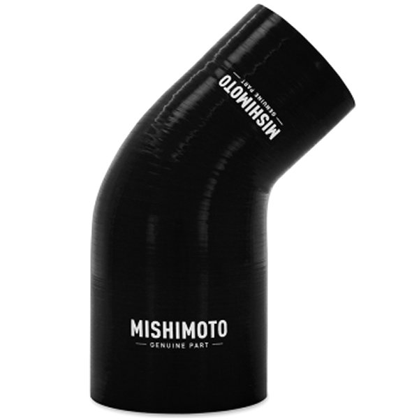 Mishimoto ケイ素樹脂 リデューサー カプラー 45 Degree 2.25インチ to 3インチ 黒 MISMMCP-R45-22530BK WO店
