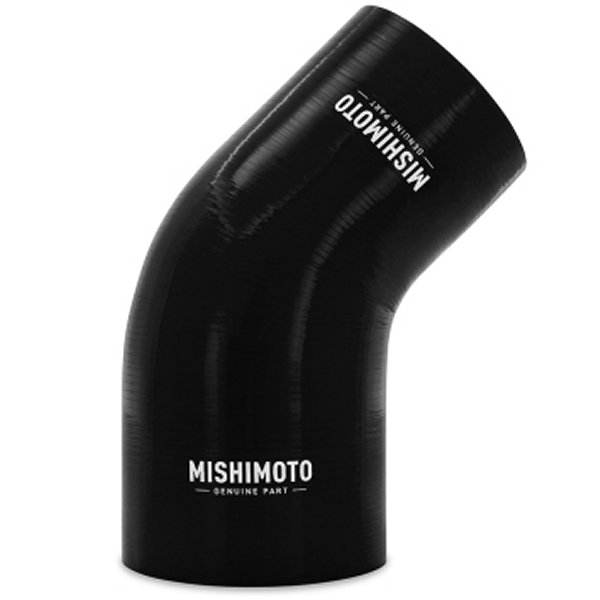 Mishimoto ケイ素樹脂 リデューサー カプラー 45 Degree 3インチ to 3.75インチ 黒 MISMMCP-R45-30375BK WO店