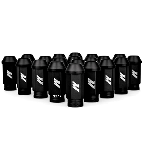 Mishimoto アルミニウム Locking ラグナット 1/2 X 20 23個セット 黒 MISMMLG-1220-23LBK WO店
