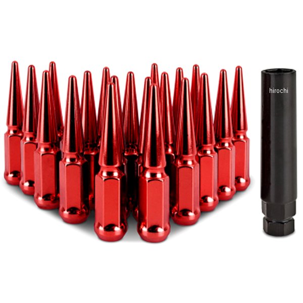 Mishimoto スチール スパイク ラグナット M12x1.5 20個セット 赤 misMMLG-SP1215-20RD WO店の通販は