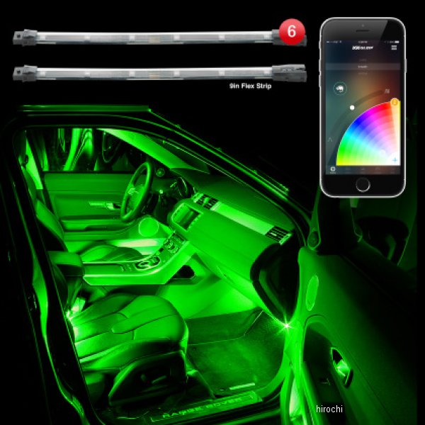 XK Glow Flex Strip Million Color Xクローム Smartphone App Controlled Undercar Kit 6x10In XKGKS-CAR-MINI WO店